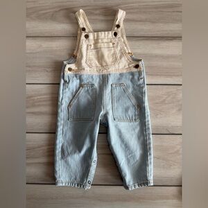 Fin & Vince Denim Overalls Blue 18/24 months EUC
